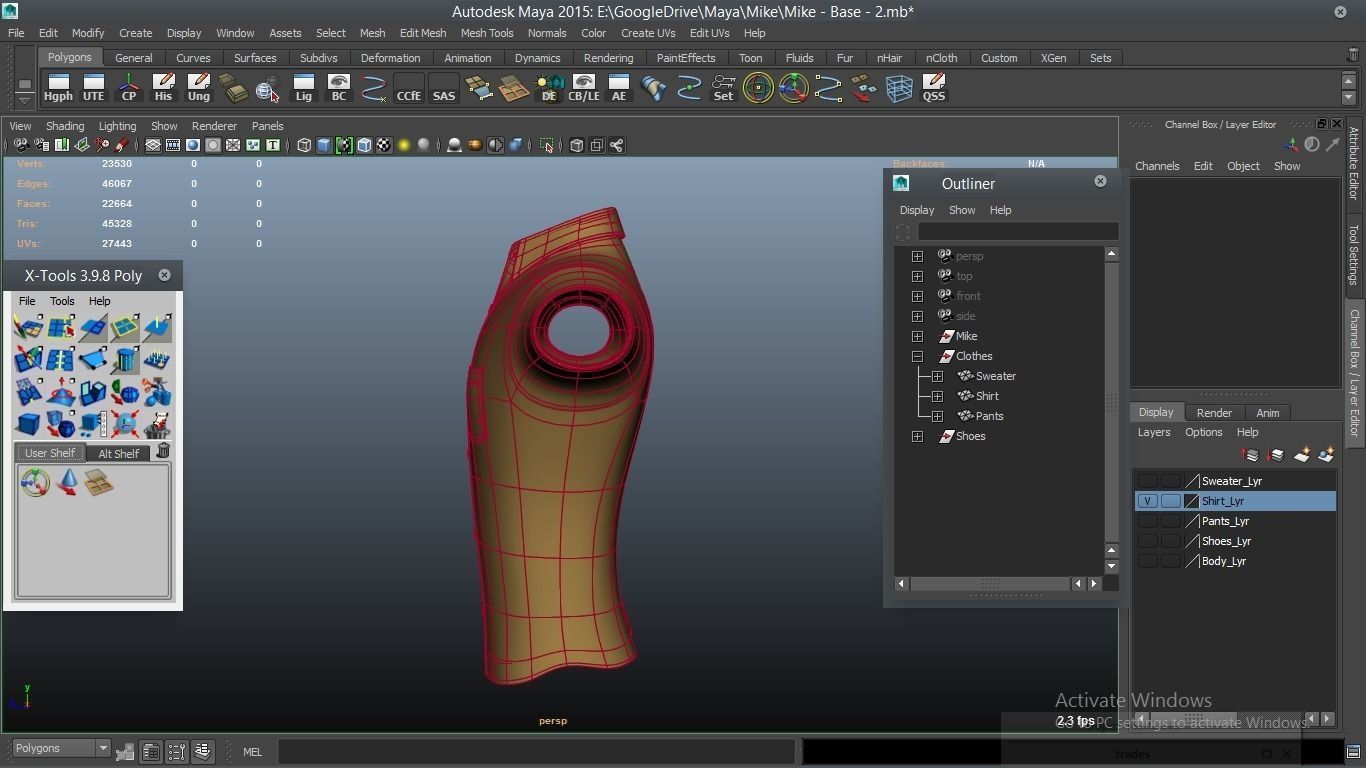 Mike cartoon Male Teen Character 3D model_40