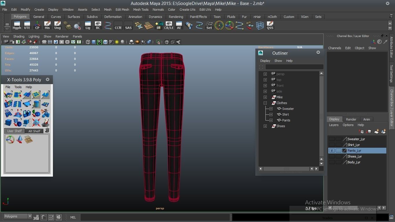 Mike cartoon Male Teen Character 3D model_50
