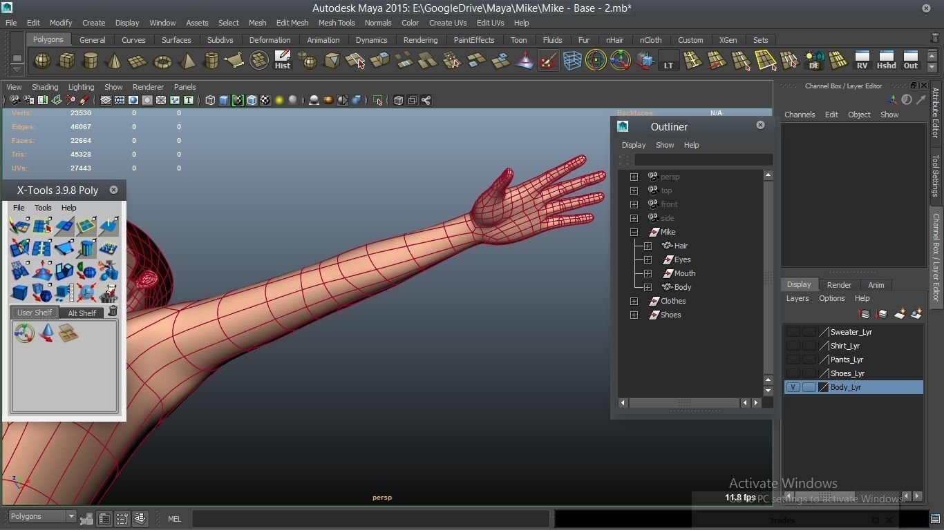 Mike cartoon Male Teen Character 3D model_20