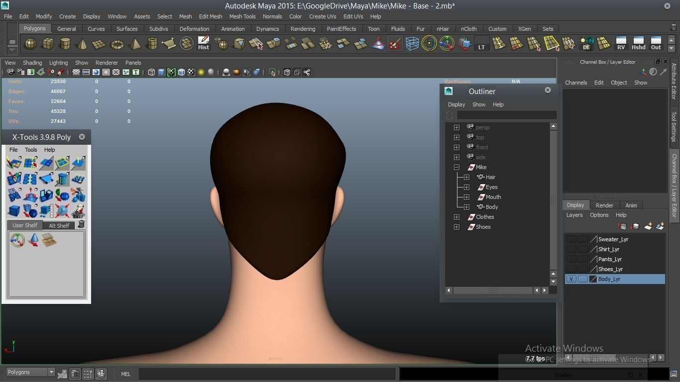 Mike cartoon Male Teen Character 3D model_6