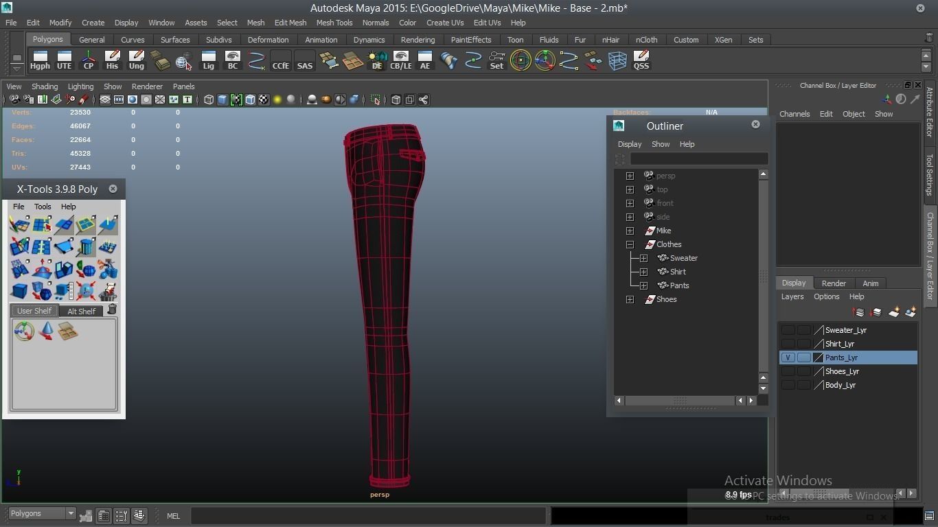 Mike cartoon Male Teen Character 3D model_48
