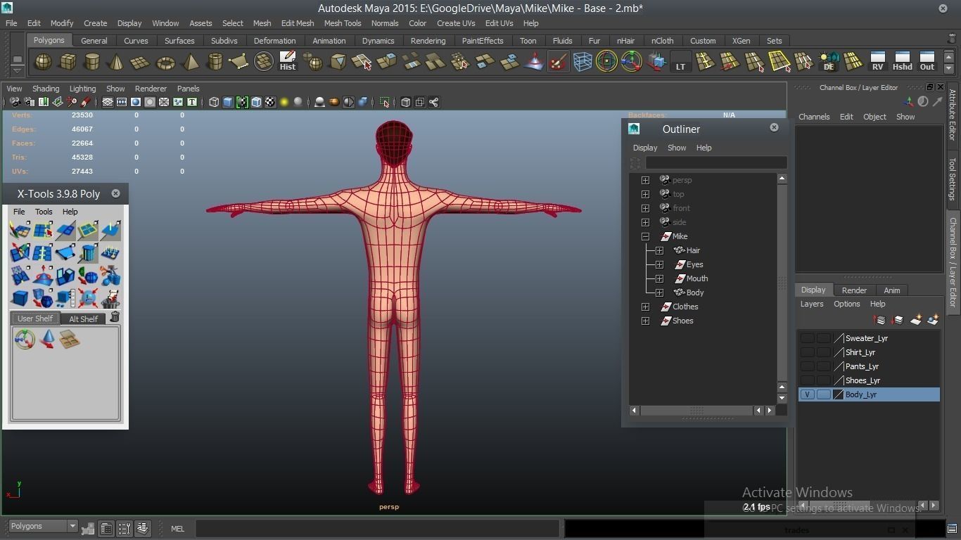 Mike cartoon Male Teen Character 3D model_15