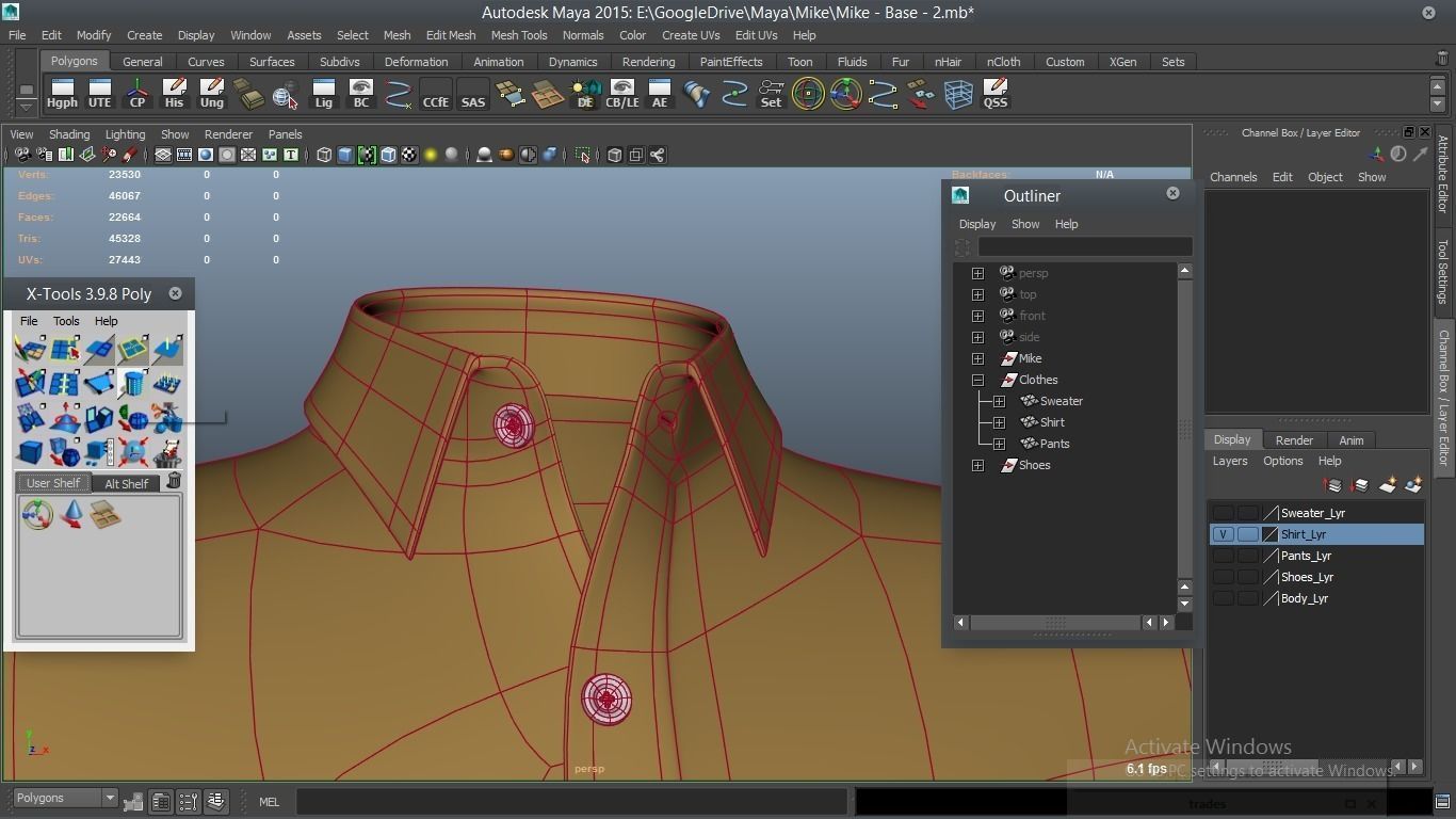 Mike cartoon Male Teen Character 3D model_44