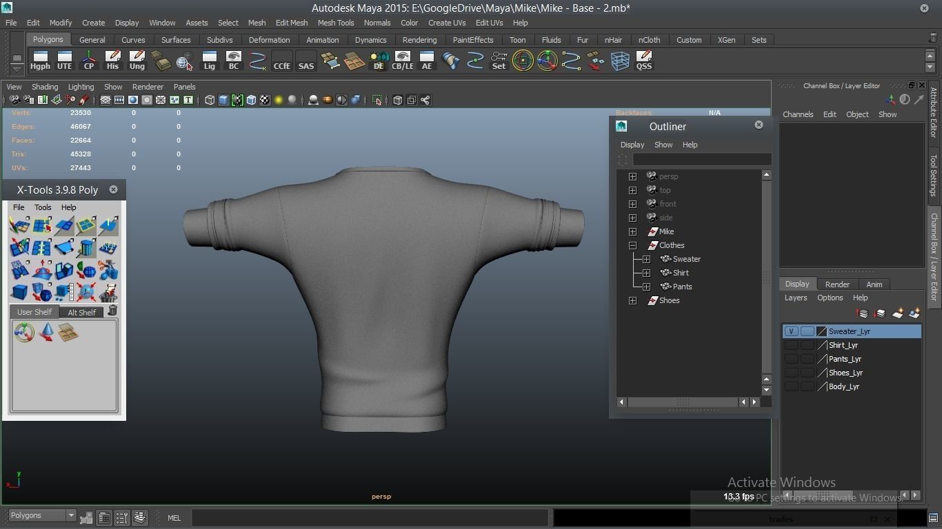 Mike cartoon Male Teen Character 3D model_35