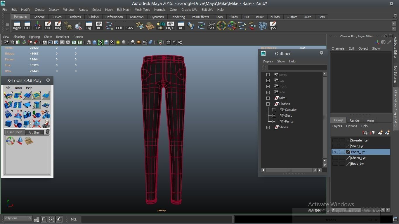 Mike cartoon Male Teen Character 3D model_46