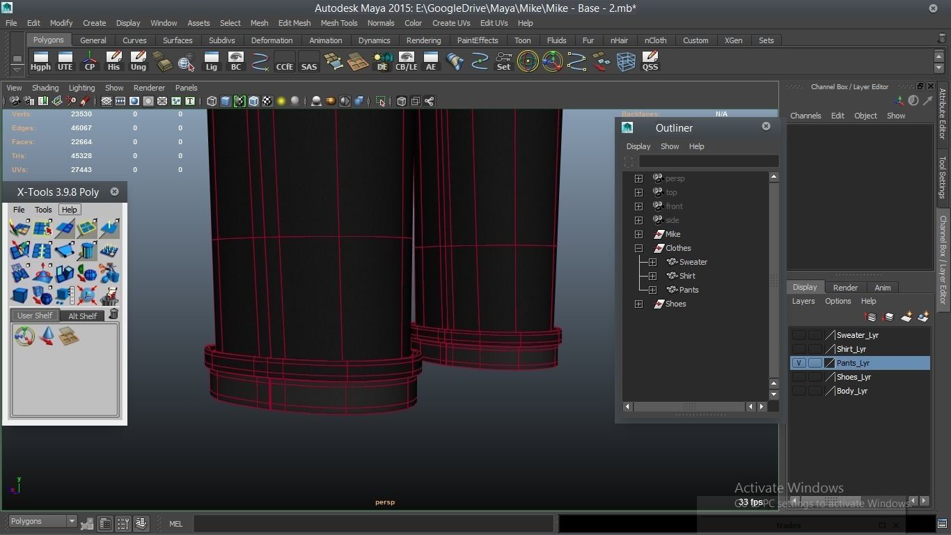 Mike cartoon Male Teen Character 3D model_54