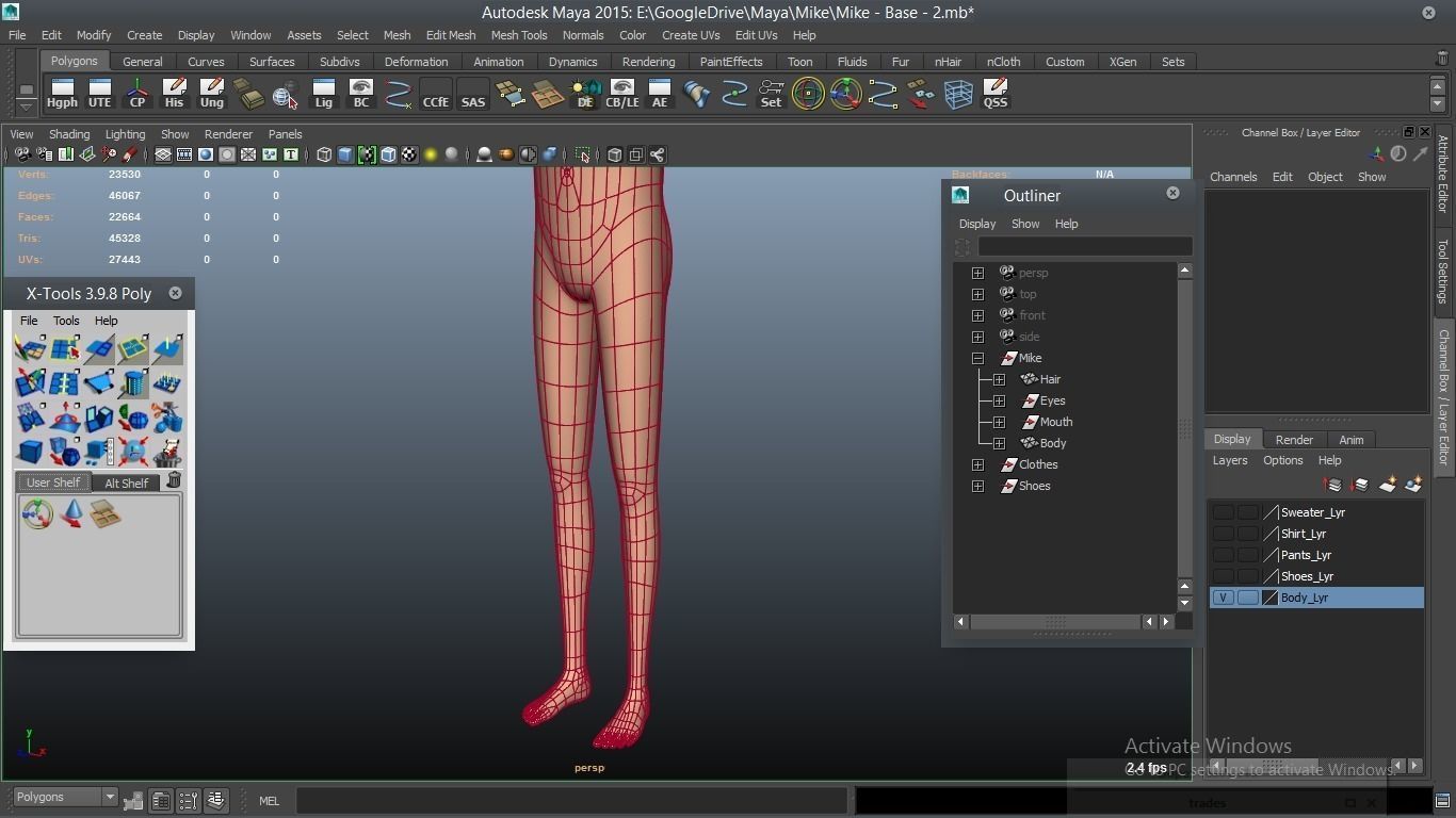 Mike cartoon Male Teen Character 3D model_26