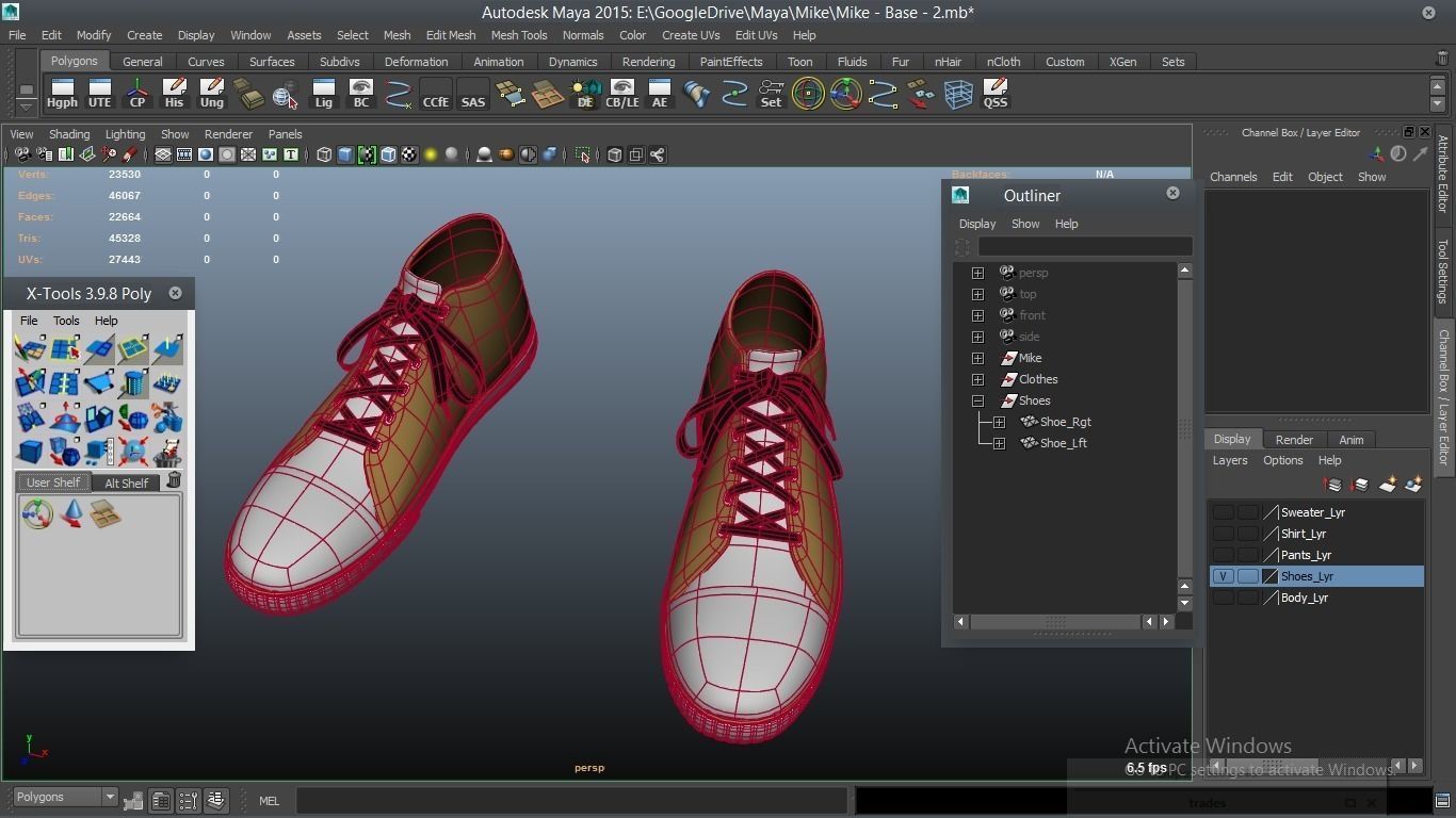 Mike cartoon Male Teen Character 3D model_56