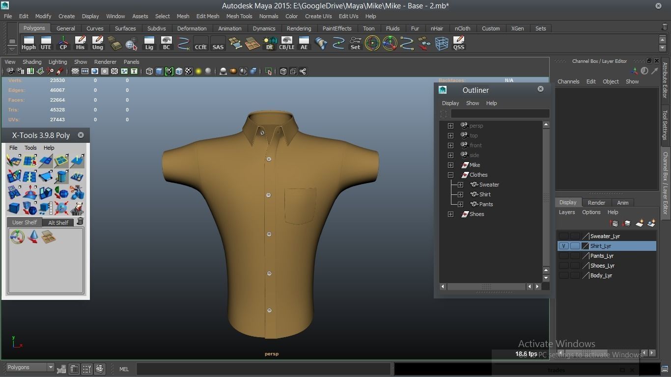 Mike cartoon Male Teen Character 3D model_37