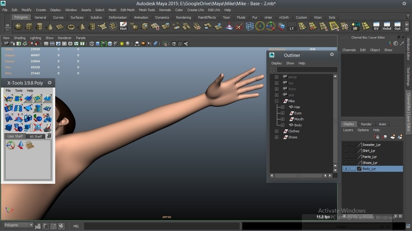 Mike cartoon Male Teen Character 3D model_19