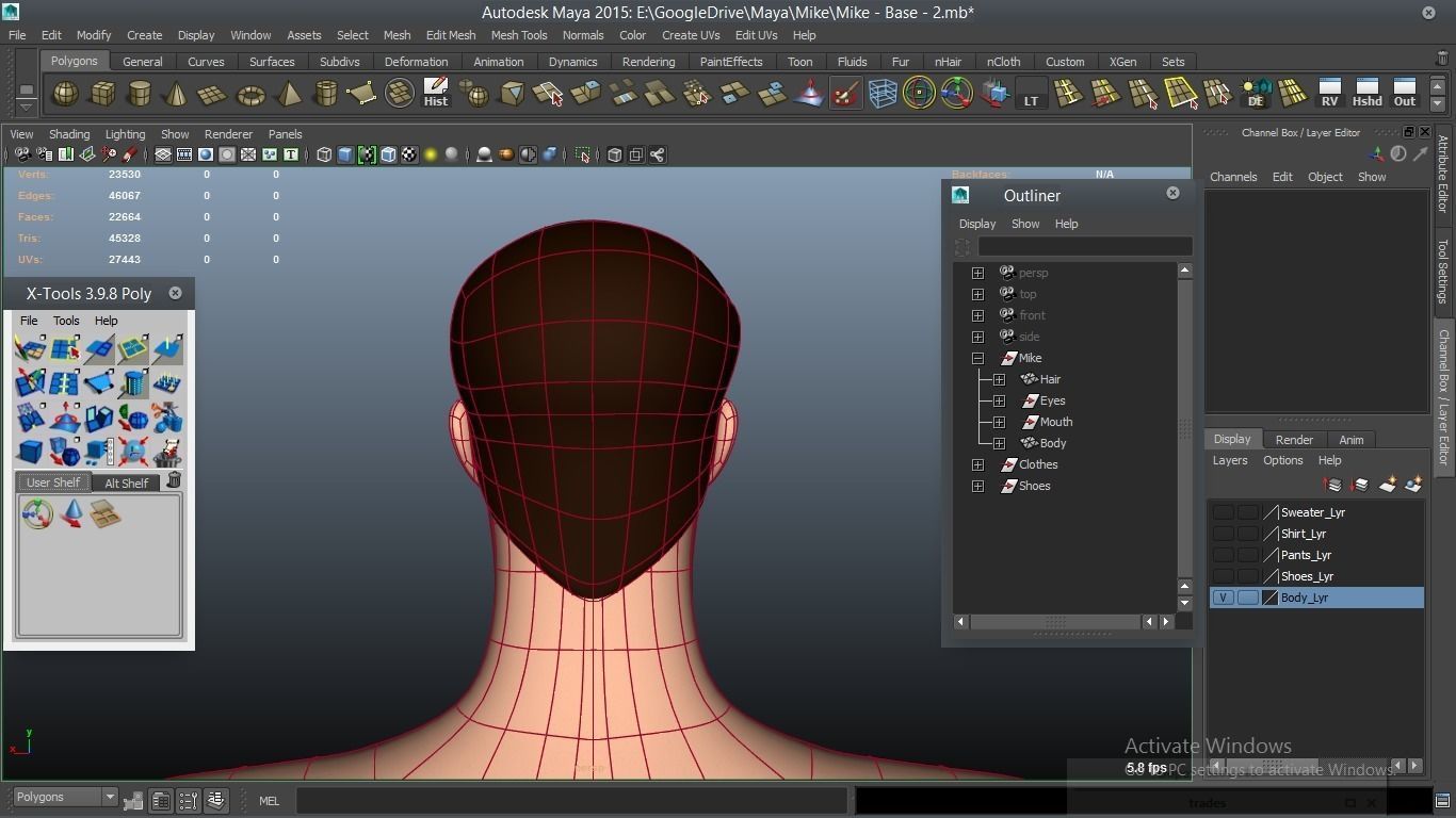 Mike cartoon Male Teen Character 3D model_7