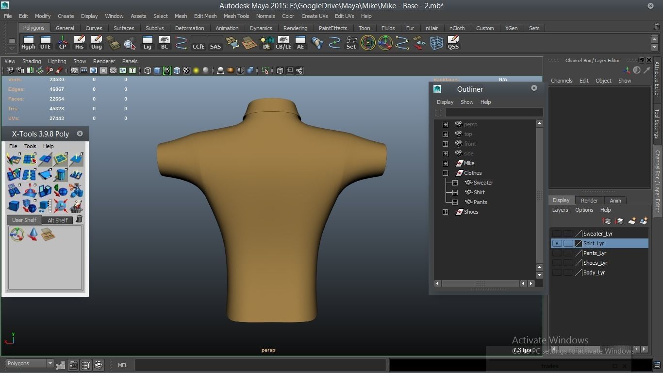 Mike cartoon Male Teen Character 3D model_41