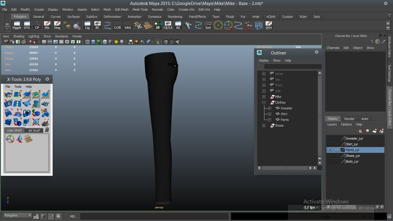 Mike cartoon Male Teen Character 3D model_47