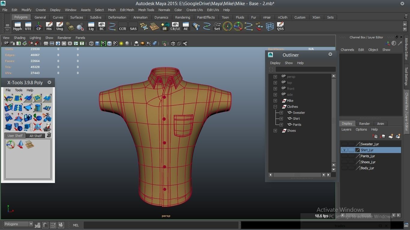 Mike cartoon Male Teen Character 3D model_38