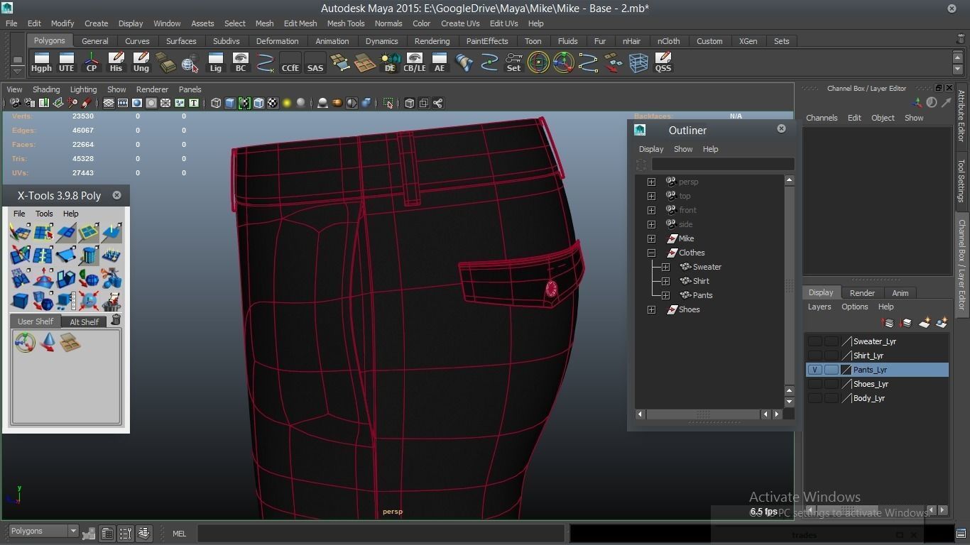 Mike cartoon Male Teen Character 3D model_52