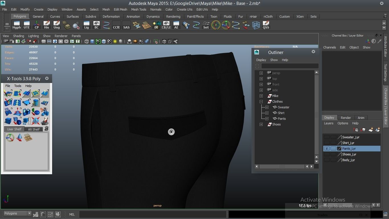 Mike cartoon Male Teen Character 3D model_51