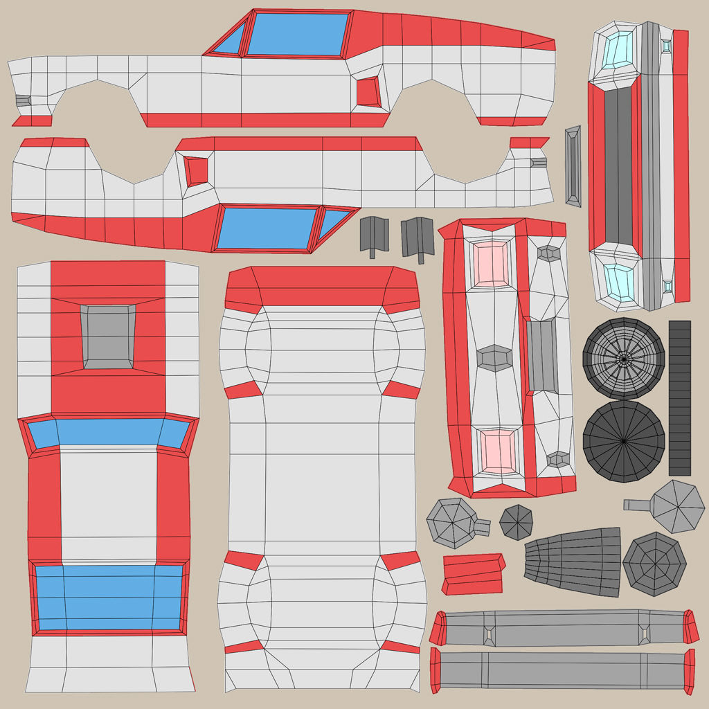 Cartoon Racing City Cars Pack Low-poly 3D model_10