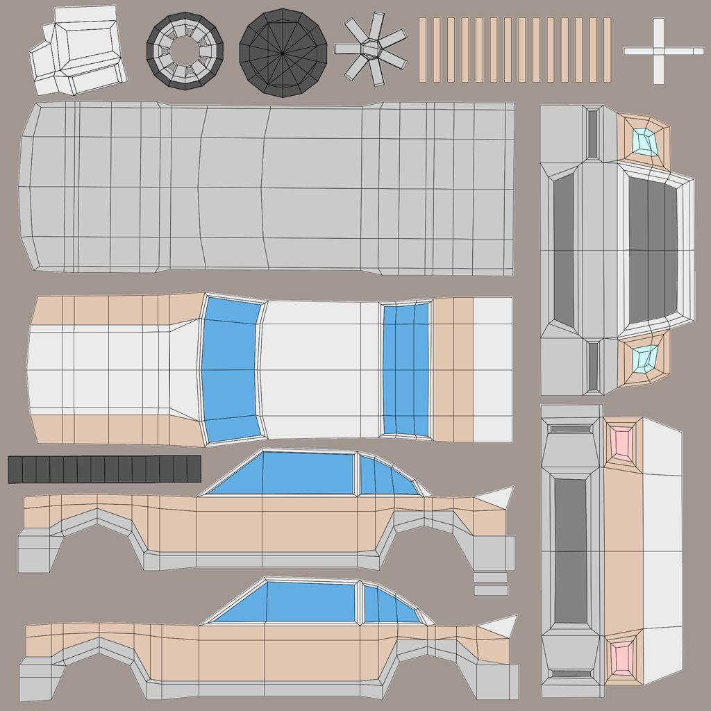 Cartoon Racing City Cars Pack Low-poly 3D model_7