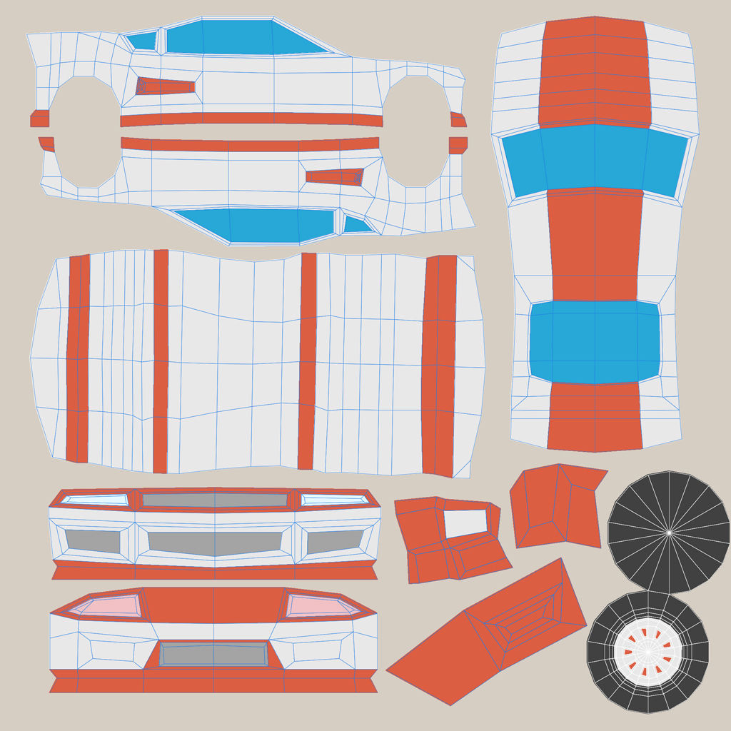 Cartoon Racing City Cars Pack Low-poly 3D model_19