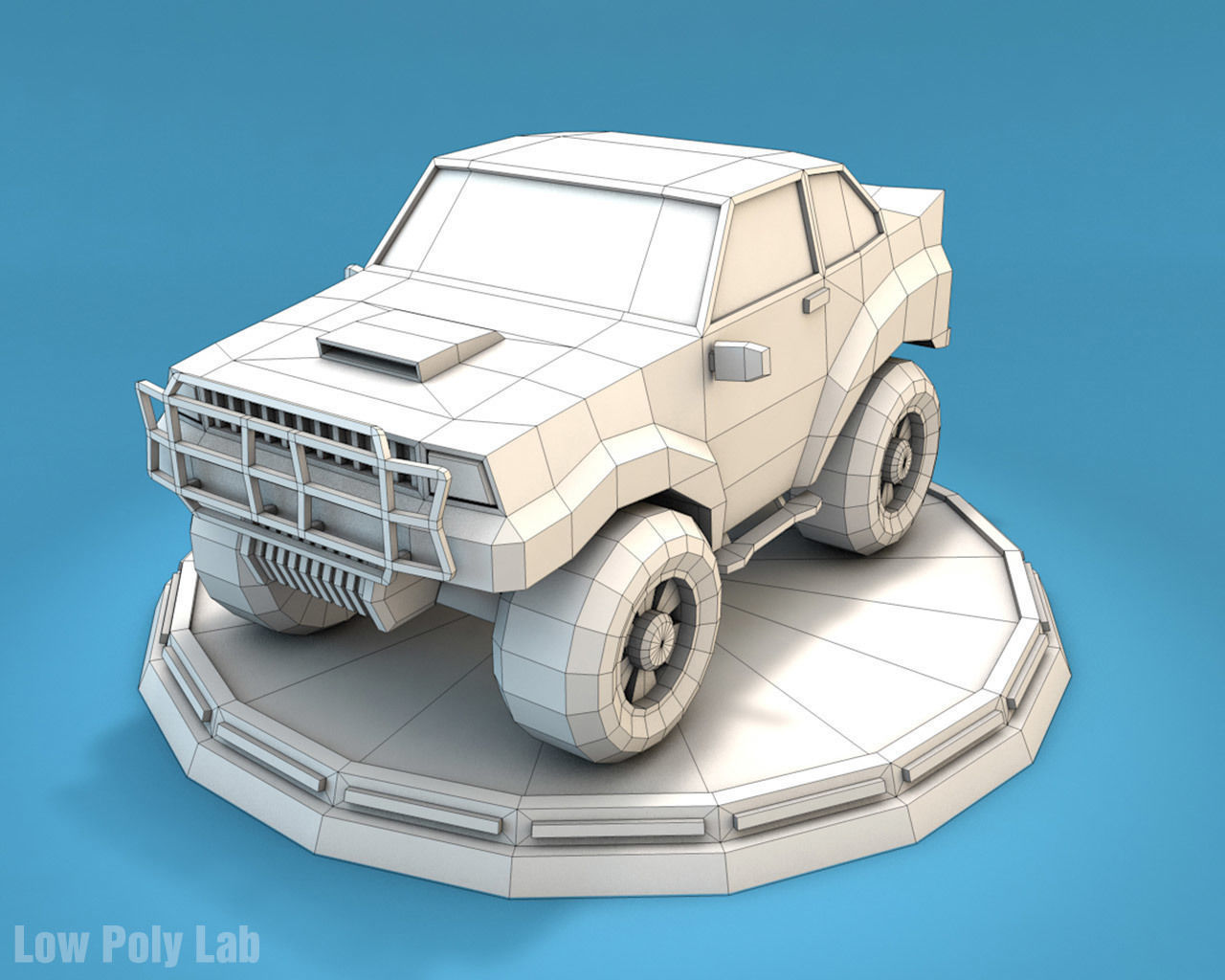 Cartoon Racing City Cars Pack Low-poly 3D model_14