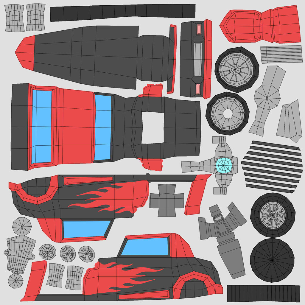 Cartoon Racing City Cars Pack Low-poly 3D model_13