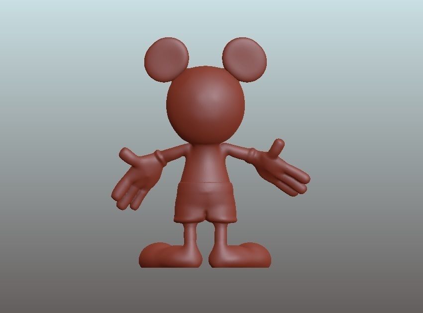Mickey Mouse printable sculpt 3D print model_5