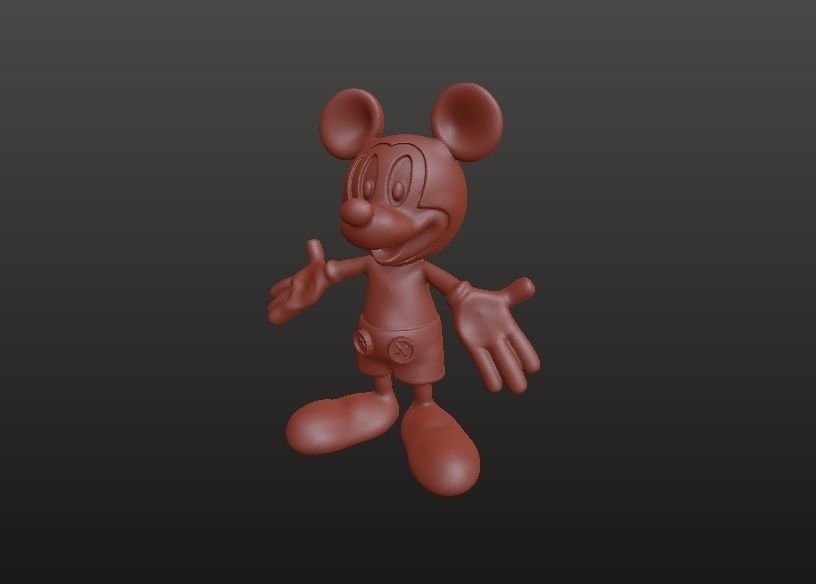 Mickey Mouse printable sculpt 3D print model_7