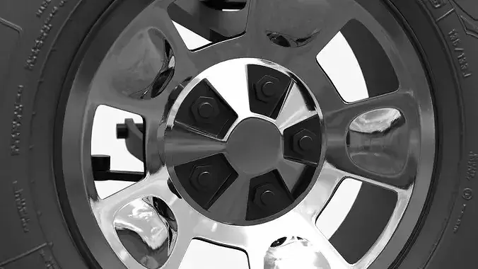Wheel from Chevrolet Astro Van 1995 3D model 5