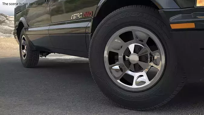 Wheel from Chevrolet Astro Van 1995 3D model 2