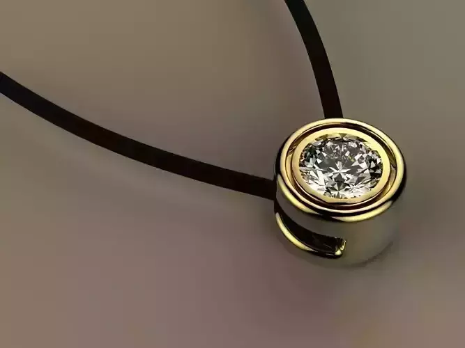 Pendant 1 stone 5 mm