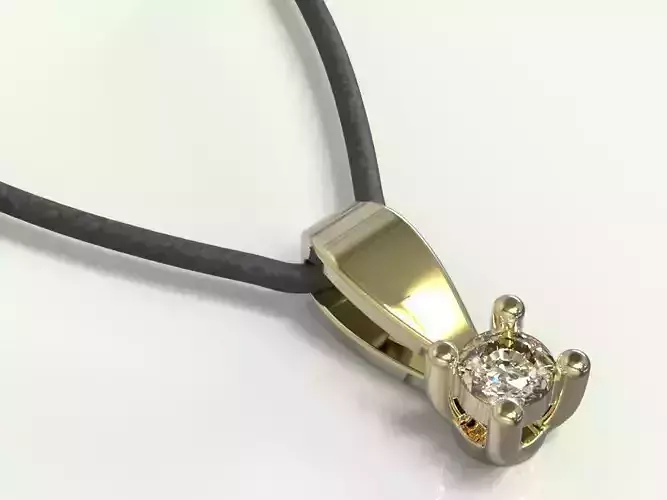 Pendant 1 stone 3 mm