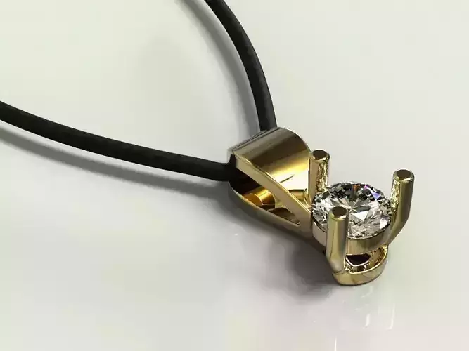 Pendant and 1 stone 4 mm