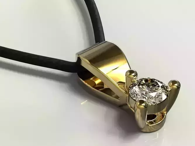 Pendant gold with diamond