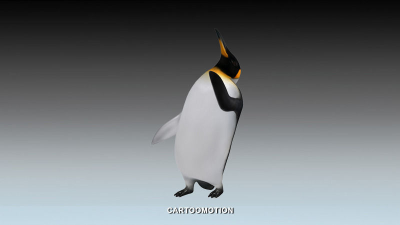 Emperor penguin Low-poly 3D model_3