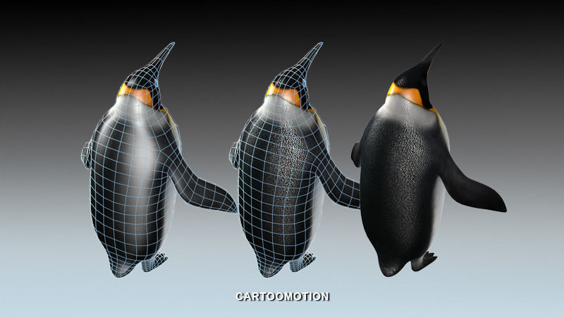 Emperor penguin Low-poly 3D model_5