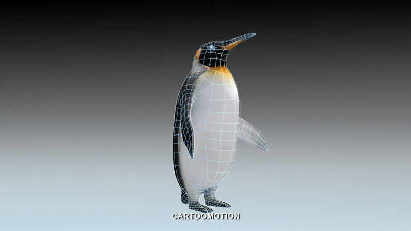 Emperor penguin Low-poly 3D model_2
