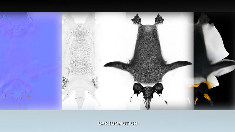 Emperor penguin Low-poly 3D model_12