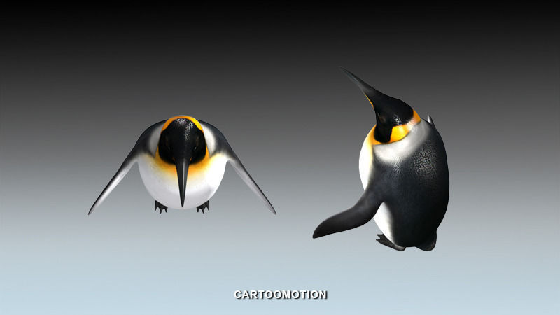 Emperor penguin Low-poly 3D model_7