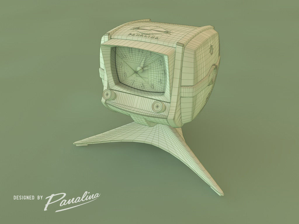 Vintage clock PanaLine50 - c4d fbx 3ds - 3d model 3D model_4