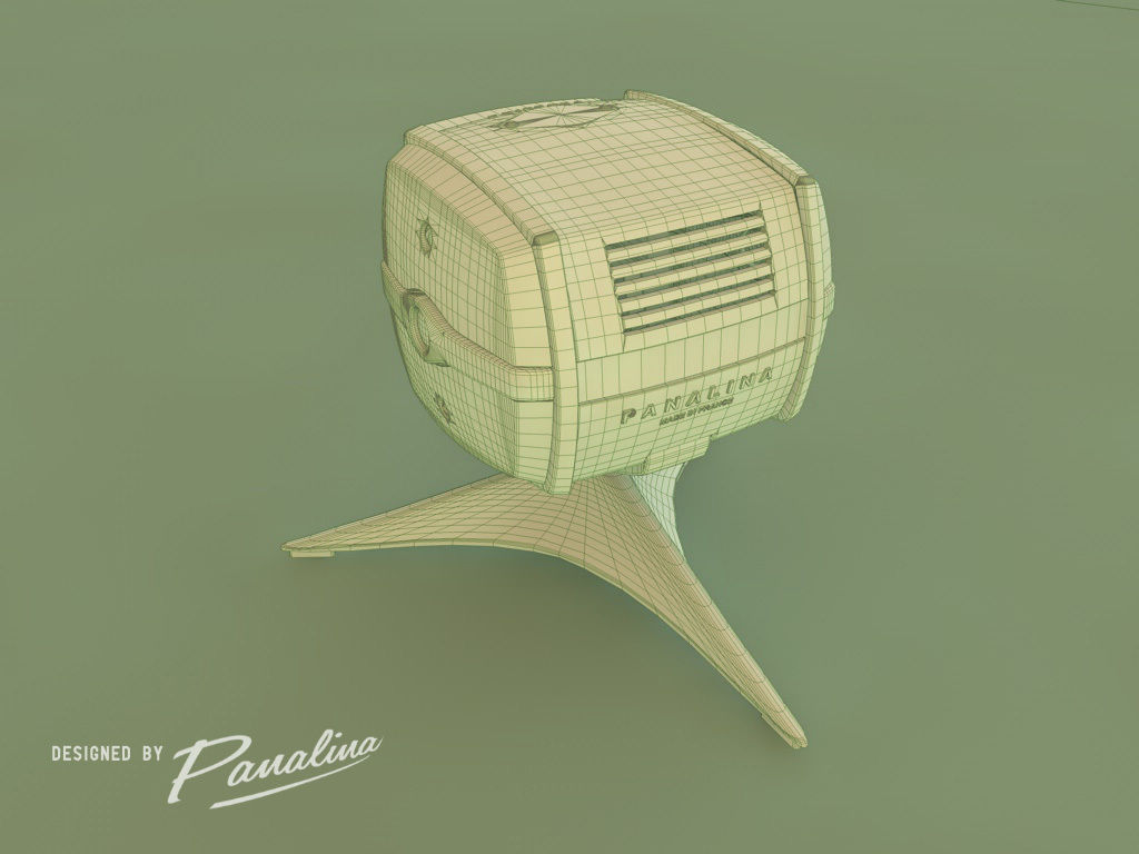 Vintage clock PanaLine50 - c4d fbx 3ds - 3d model 3D model_5