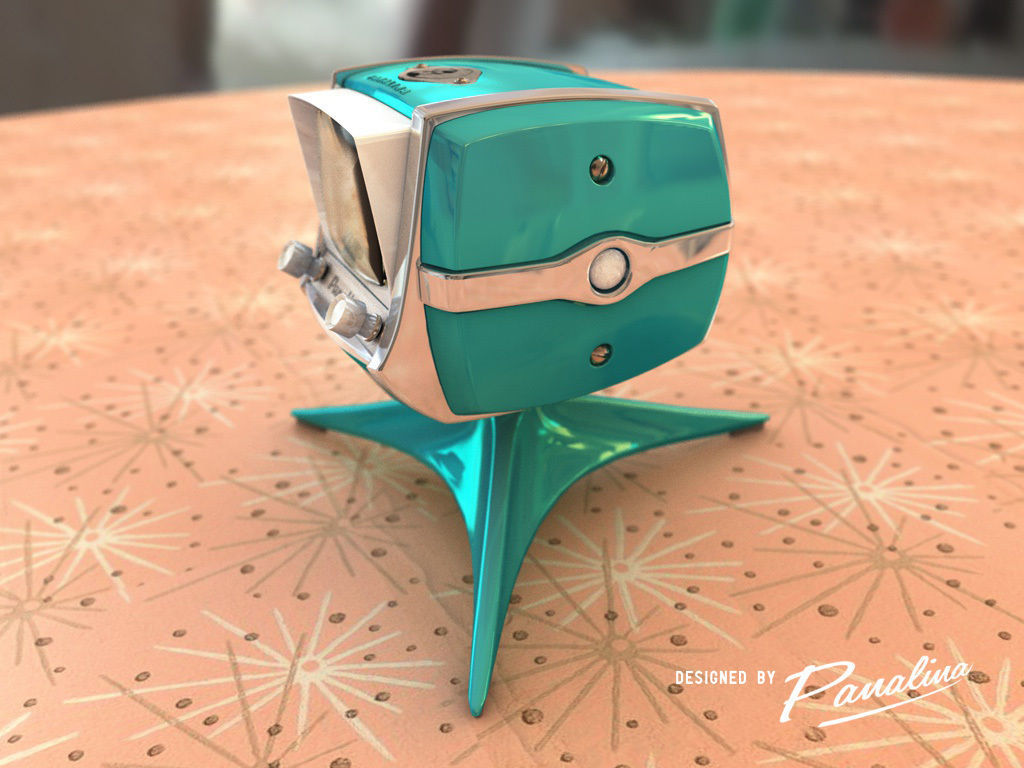 Vintage clock PanaLine50 - c4d fbx 3ds - 3d model 3D model_2