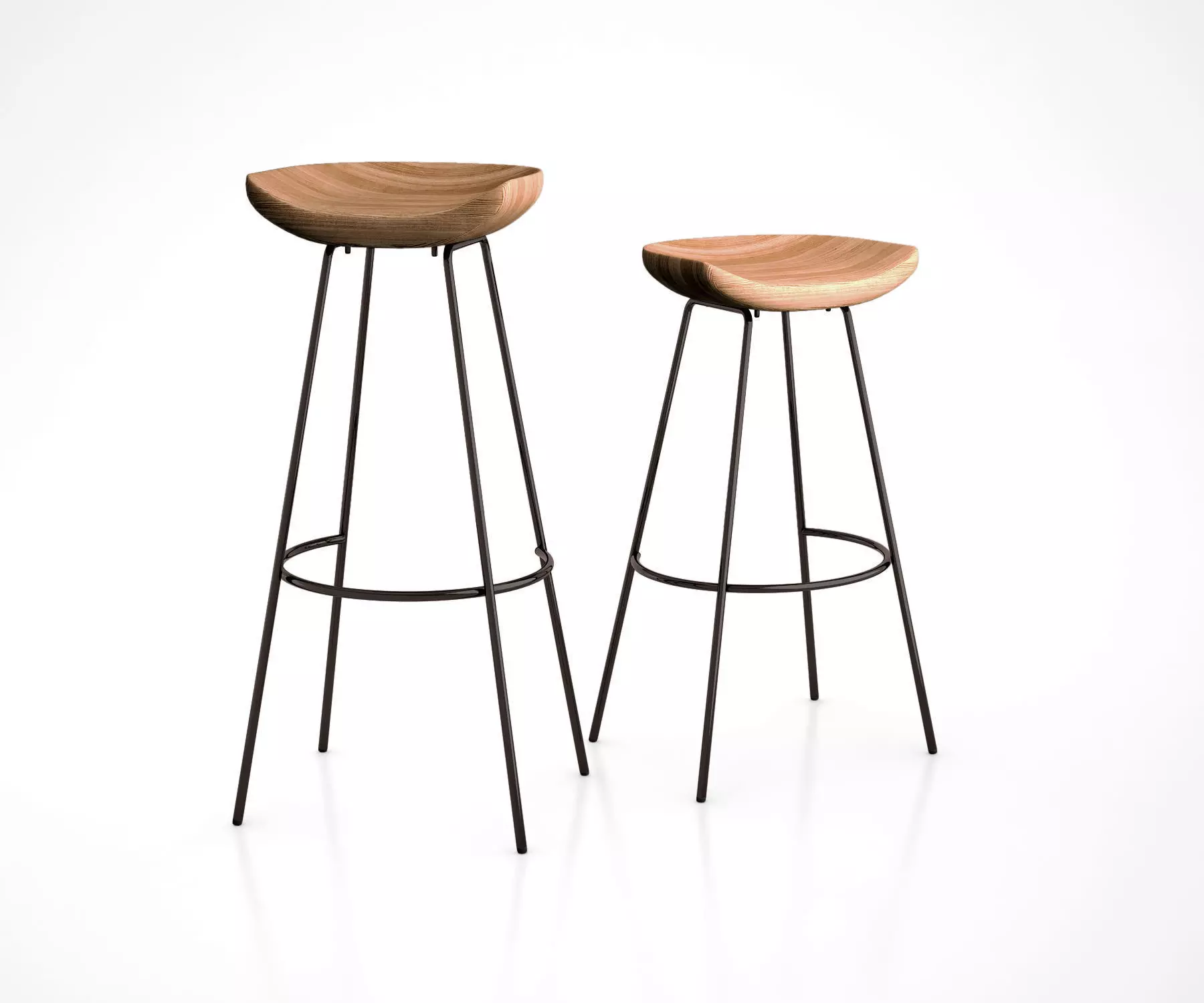 Alden Bar and Counter Stools by West Elm 3D model_0
