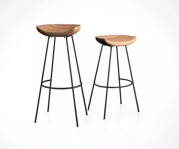 Alden Bar and Counter Stools by West Elm 3D model
