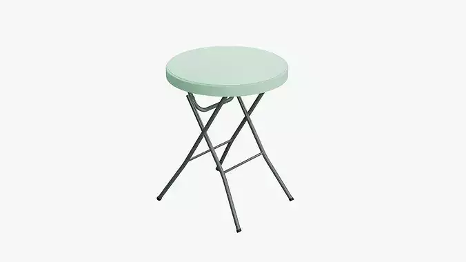 Portable Oval Folding Table  3D model 3