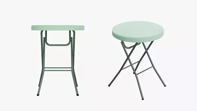 Portable Oval Folding Table  3D model 2