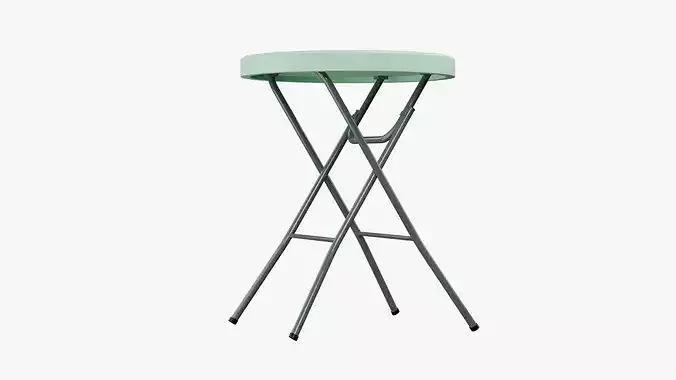 Portable Oval Folding Table  3D model 4