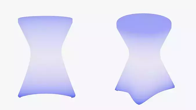 Portable Oval Folding Table  3D model 7