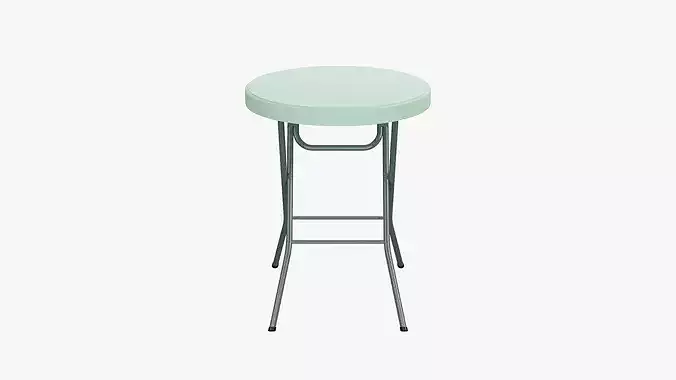 Portable Oval Folding Table  3D model 5