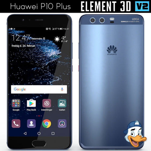 Huawei P10 Plus for Element 3D 3D model