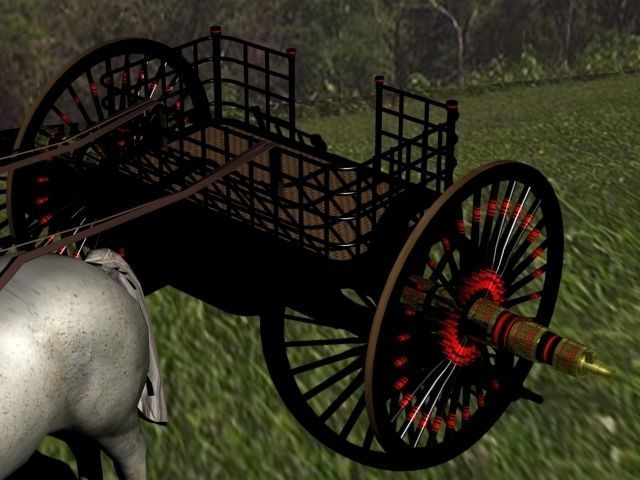 Chinese war chariot 770BC 3D model_2